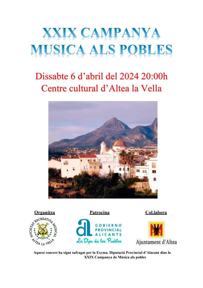 Concierto: "Xxix Campanya Música als Pobles"