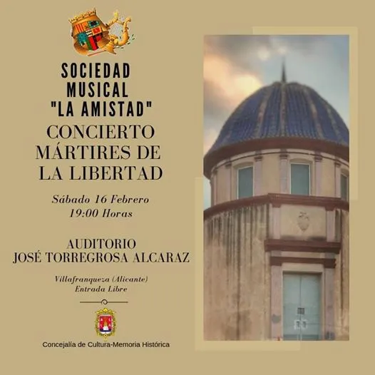 Concierto 175 Aniversario Mártires de la Libertad Villafranqueza