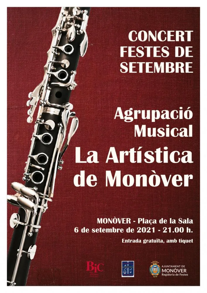 Concierto Agrupación Musical La Artística de Monòver de las Fiestas de Septiembre