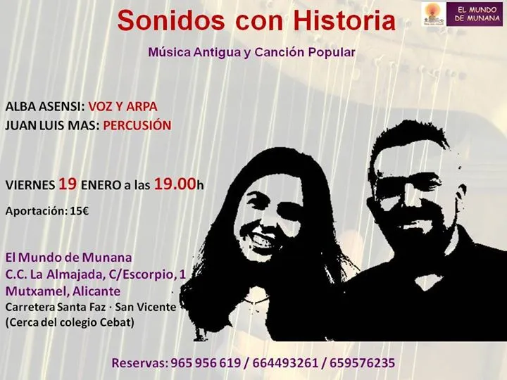 Concierto Arpa, Voz y Percusión: "Sonidos con Historia"