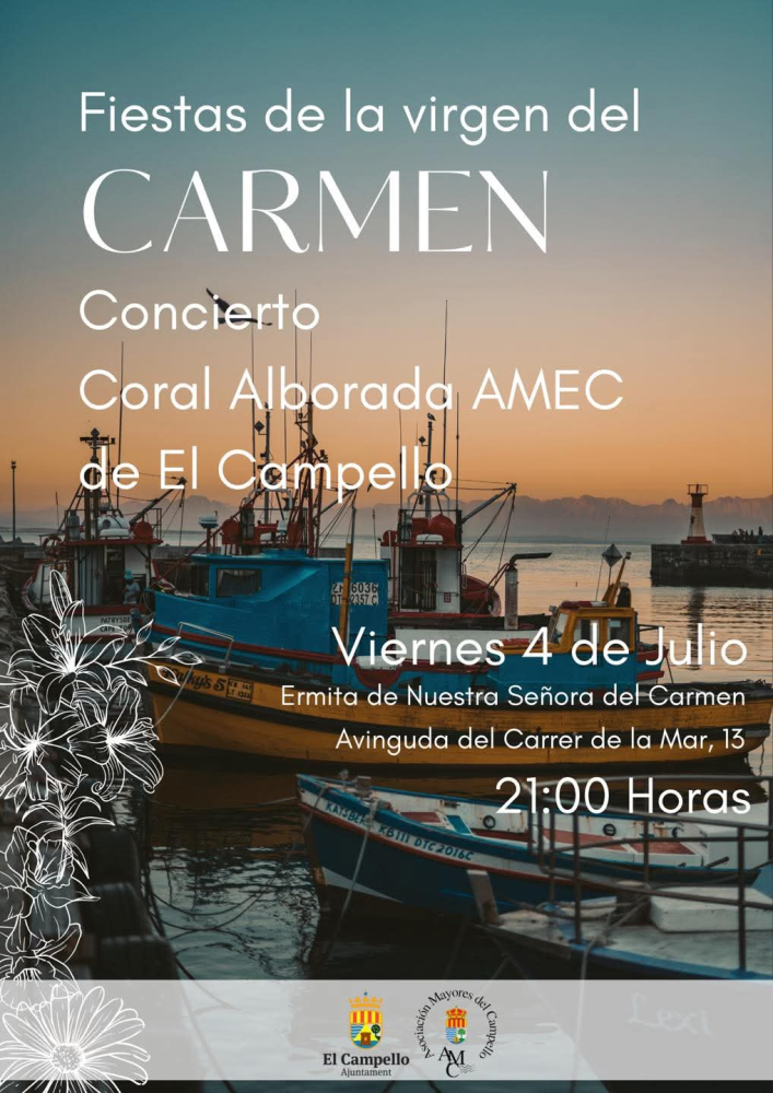Concierto Coral Alborada AMEC de El Campello ► Fiestas de la virgen del Carmen