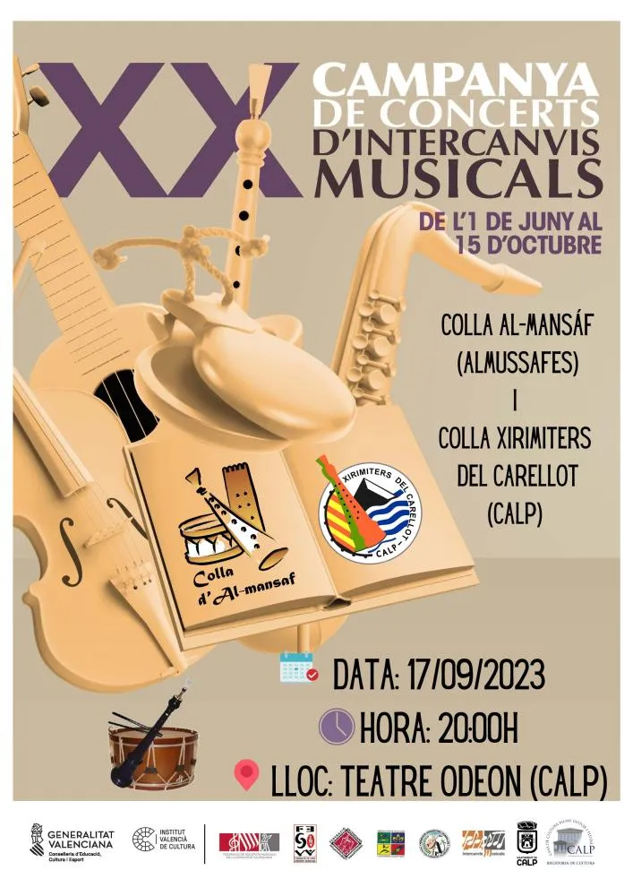 Concierto de Colla Xirimiters del Carellot y Colla Al-Mansáf (Almussafes)