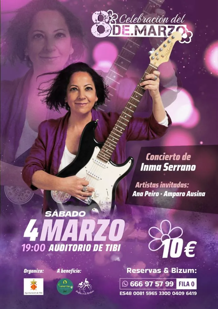 Concierto de Inma Serrano. Celebración del 8m