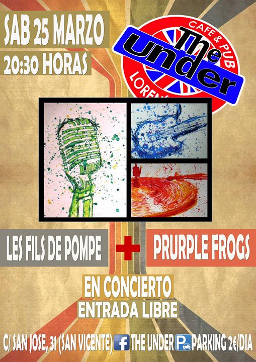 Concierto de Les Fils de Pompe + Pruple Frogs