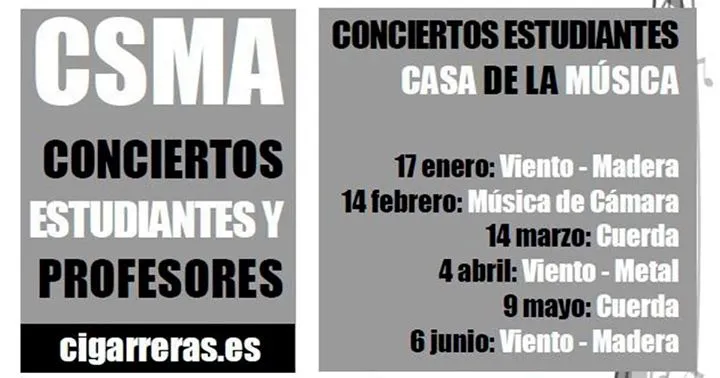 Concierto de los estudiantes de Viento - Madera del Conservatorio Superior de Música de Alicante.