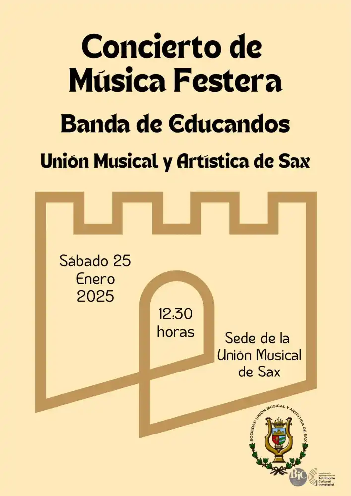 Concierto de música festera de la Banda de Educands de la Unión Musical y Artística de Sax