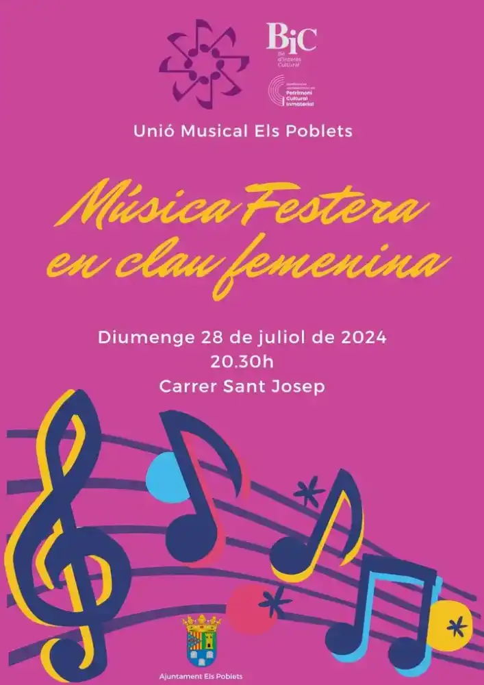 Concierto de música festera en clau femenina La Unió Musical Els Poblets