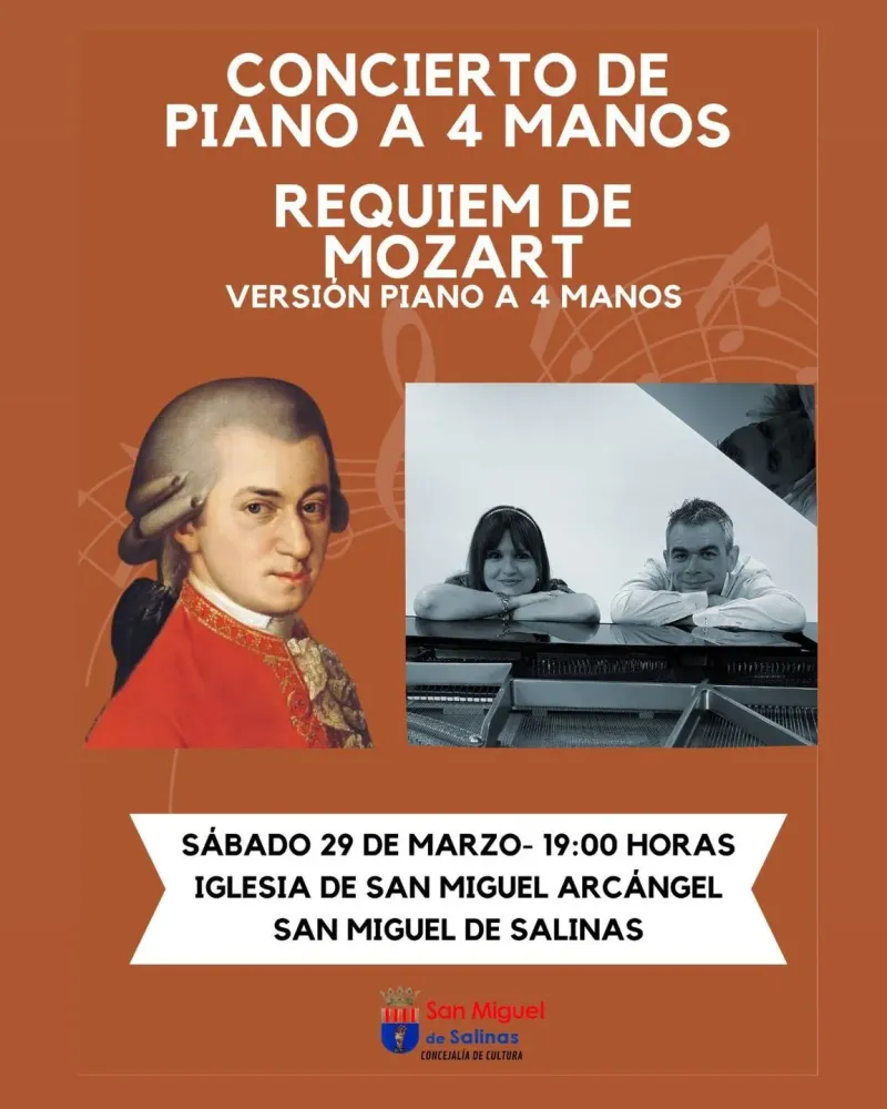 Concierto de piano a 4 manos. Requiem de Mozart