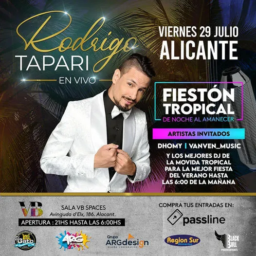 Concierto de Rodrigo Tapari en España
