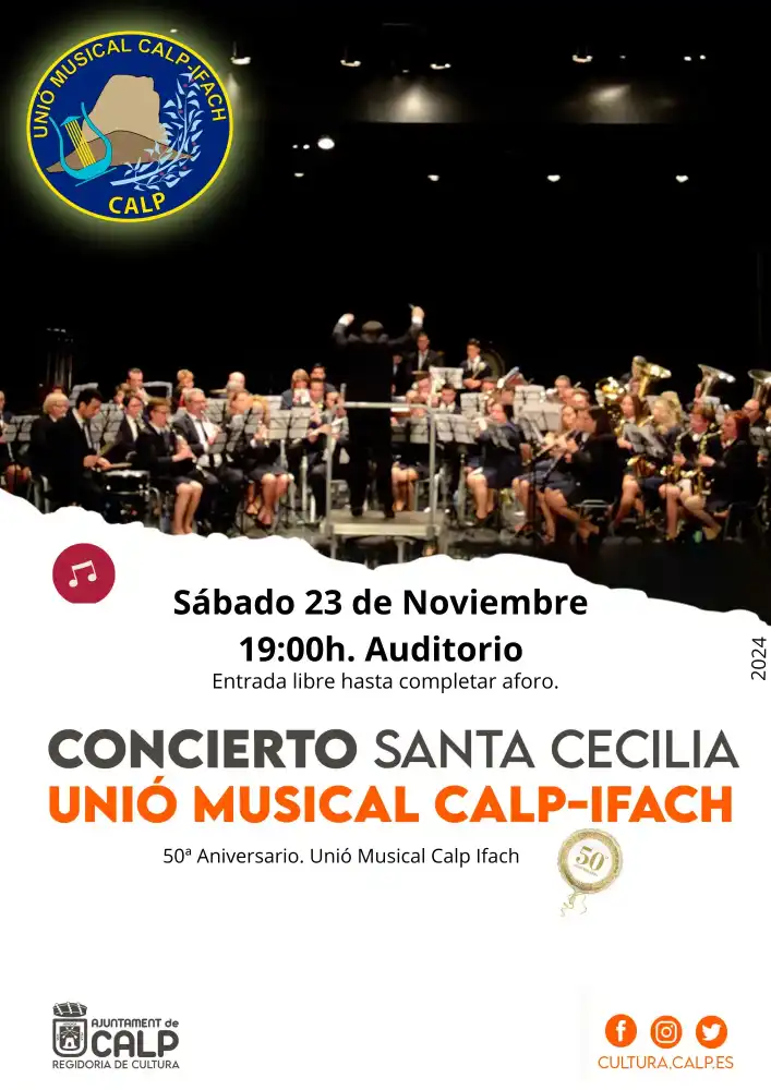 Concierto de Santa Cecilia. Unión Musical Calpe-Ifach (50 aniversario)