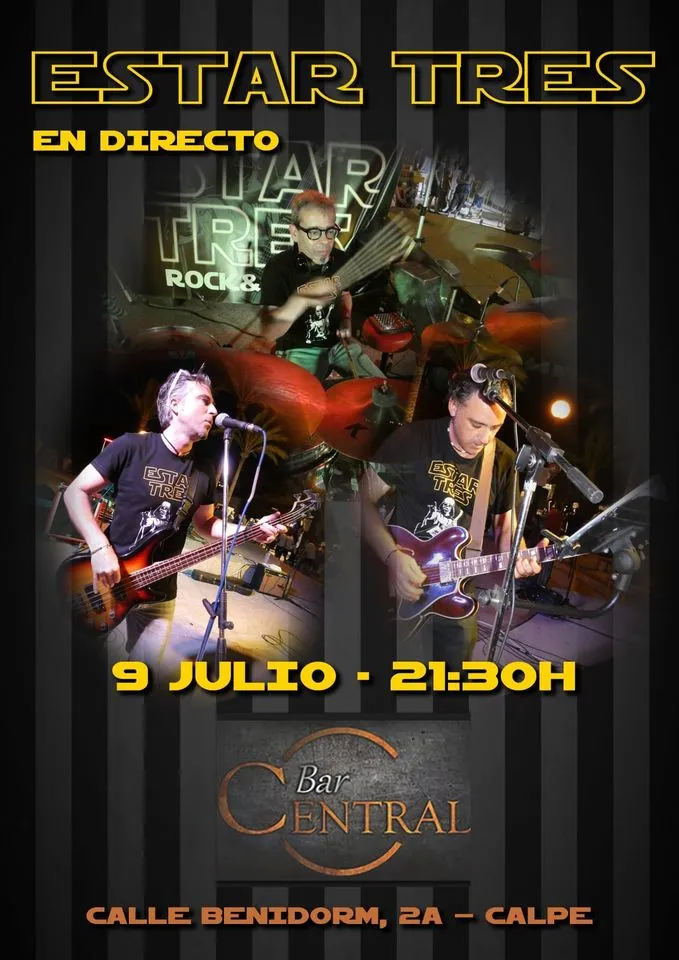Concierto de "Estar Tres" en el Bar Central de Calpe