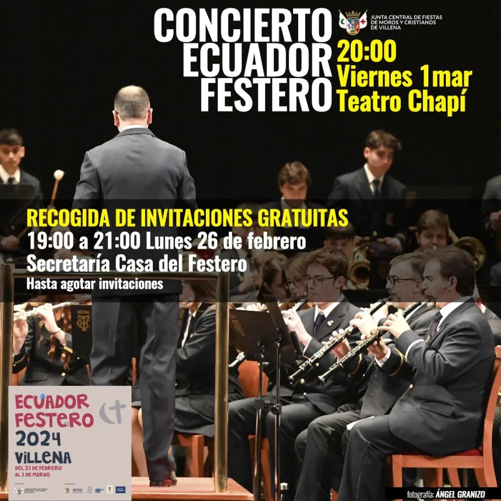 Concierto Ecuador Festero Fiestas de Moros y Cristianos de Villena (Alicante)
