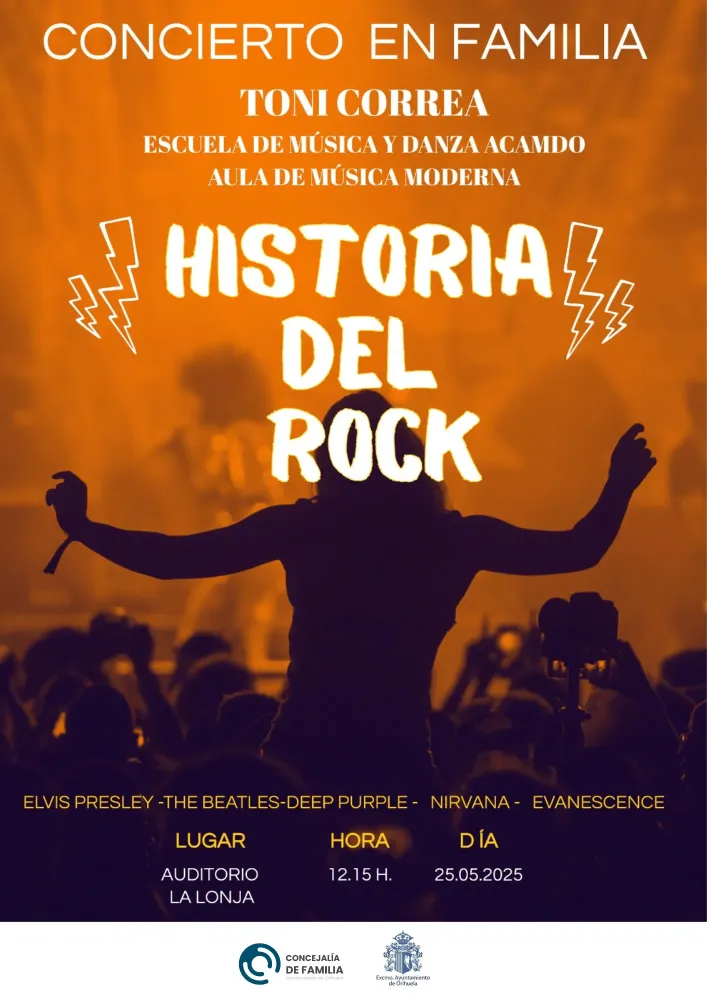 Concierto en familia "Historia del Rock" en la Lonja