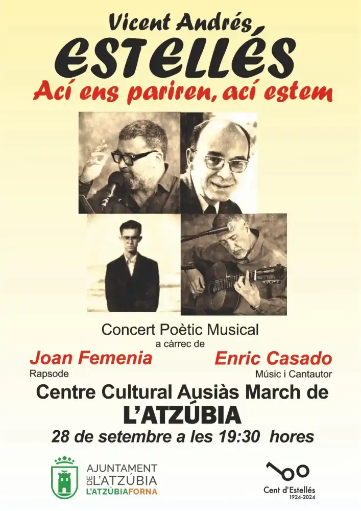 Concierto poético musical dedicado a Estellés en Adsubia