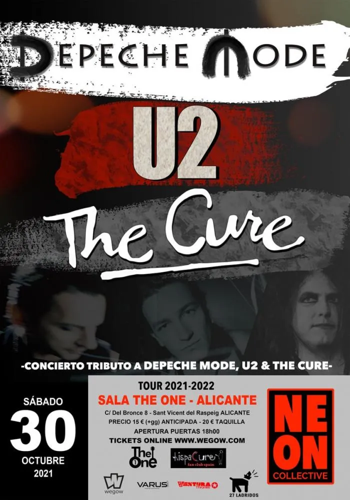 Concierto tributo a Depeche Mode, U2 & The Cure en Alicante