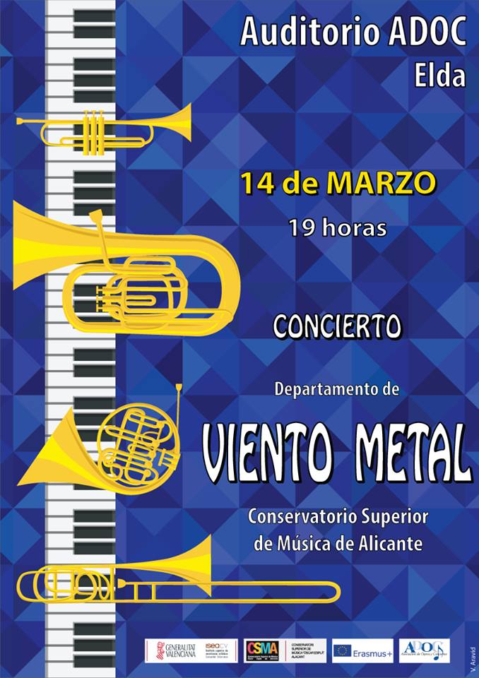 Concierto Viento Metal del Conservatorio Superior de Música de Alicante en Elda