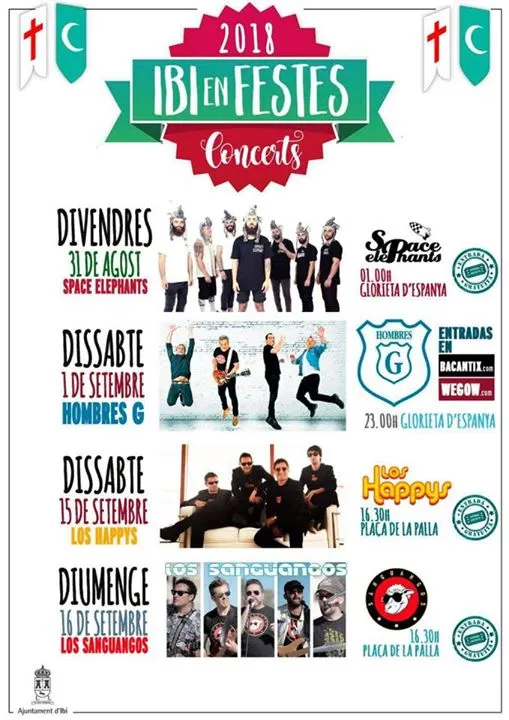 Conciertos de las Fiestas de Ibi 2018