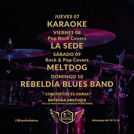 Conciertos en Rebeldía Blues 7-10 marzo 2024