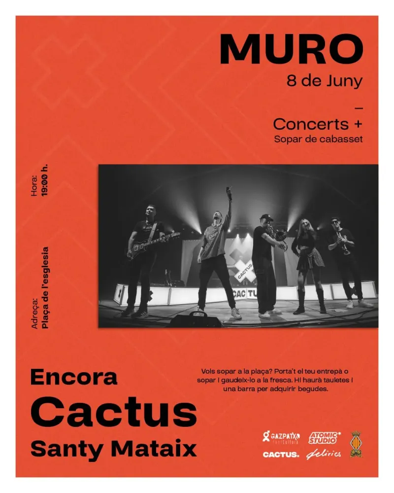 Conciertos Encora – Cactus – Santy Mataix + Cena de Capazo