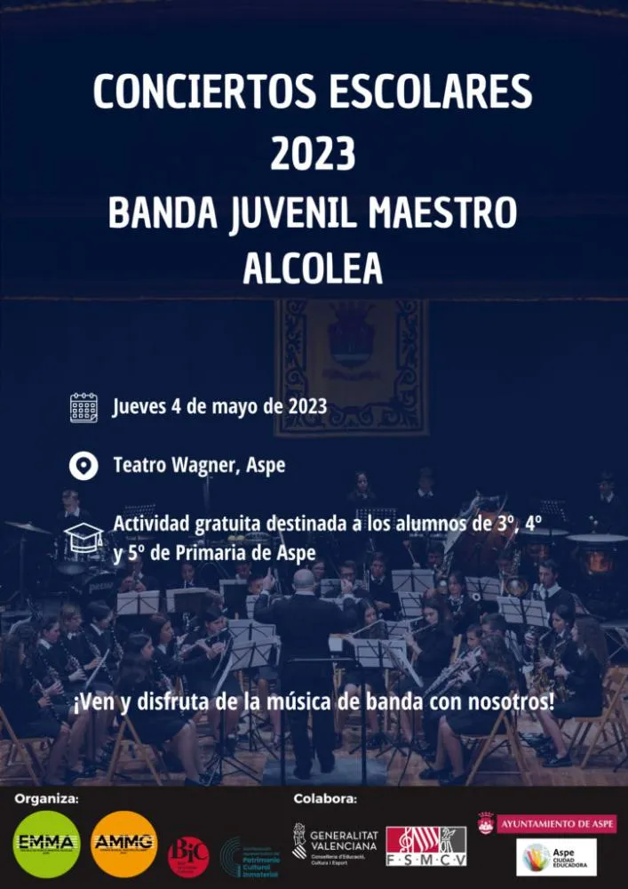 Conciertos escolares. Banda Juvenil Maestro Alcolea