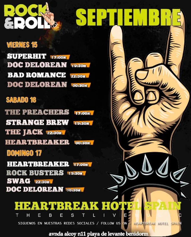 Conciertos Heartbreak Hotel - Septiembre 2023