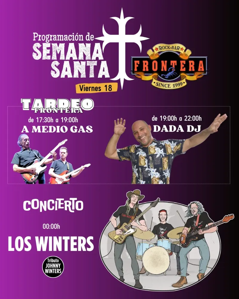 Conciertos Viernes Semana Santa en Rock Bar Frontera 2025
