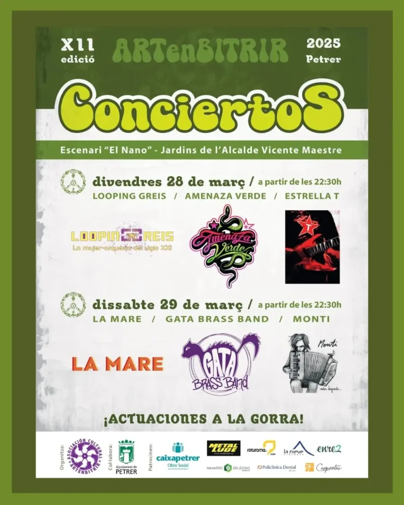 Conciertos ► Artenbitrir 2025