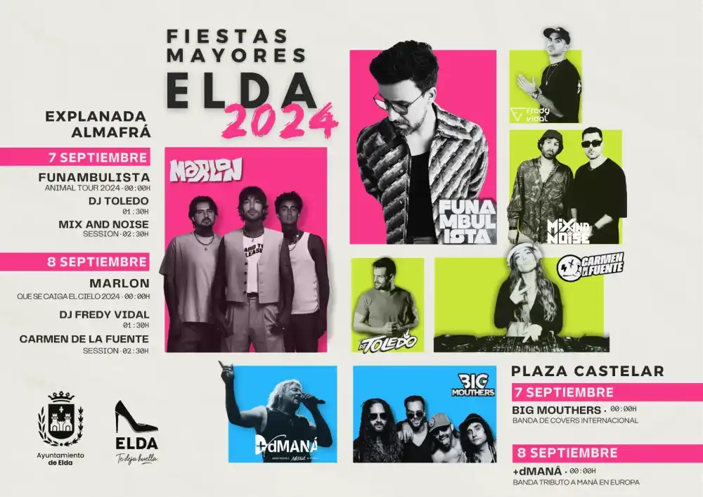 Conciertos ► Fiestas Mayores Elda 2024