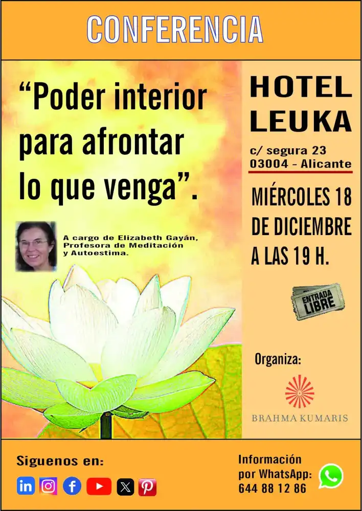 Conferencia "Poder interior para afrontar lo que venga"