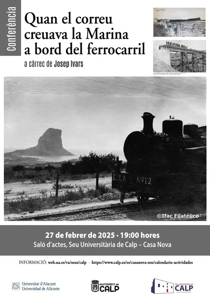 Conferencia "Quan el correu creuava la Marina a bord del ferrocaril"