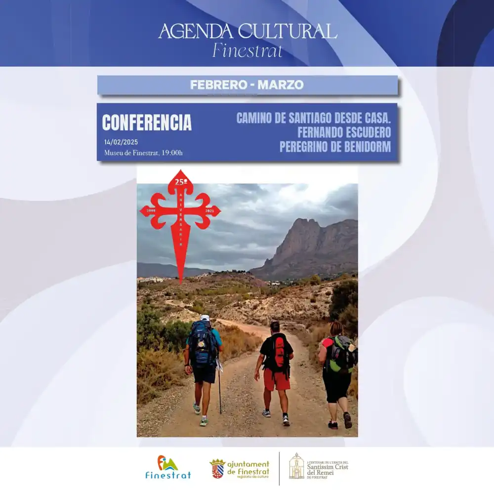Conferencia. Camino de Santiago desde casa Fernando Escudero peregrino de Benidorm