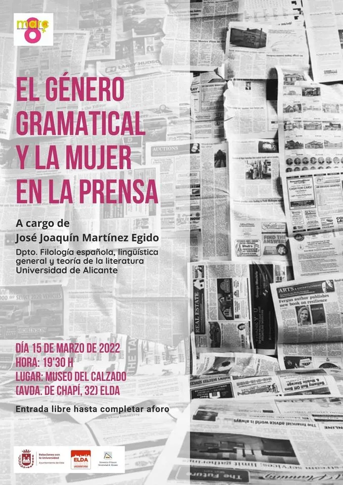 Conferencia: "El género gramatical y la mujer en la prensa", por J.J. Martínez Egido