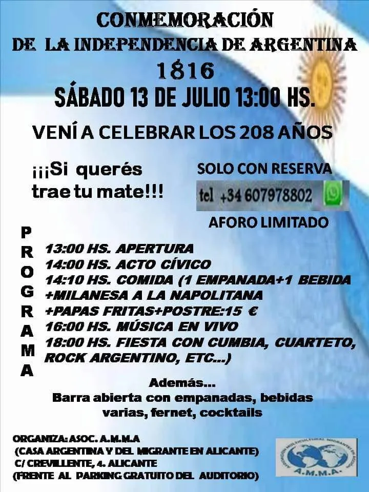 Conmemoración de la Independencia de Argentina