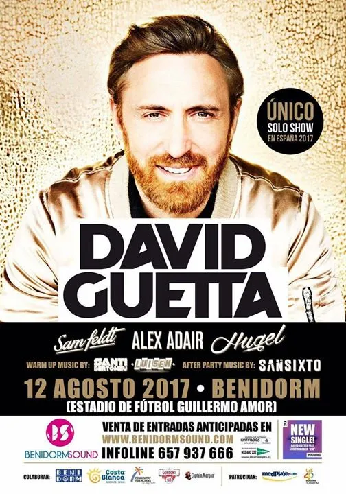 Consigue una entrada doble para el concierto de David Guetta en Benidorm