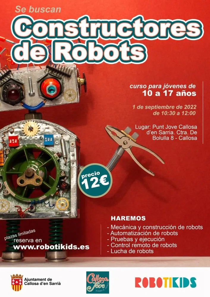 Constructores de Robots - Taller de robótica en Callosa de Ensarrià
