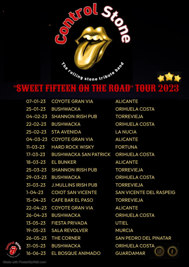 Control Stone - Gira Sweet Fitteen on the road 2023