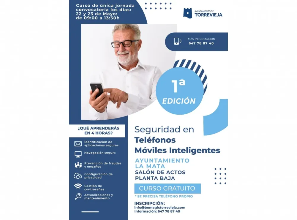 curso "Seguridad en Teléfonos Móviles Inteligentes", La Mata - Curso gratuito