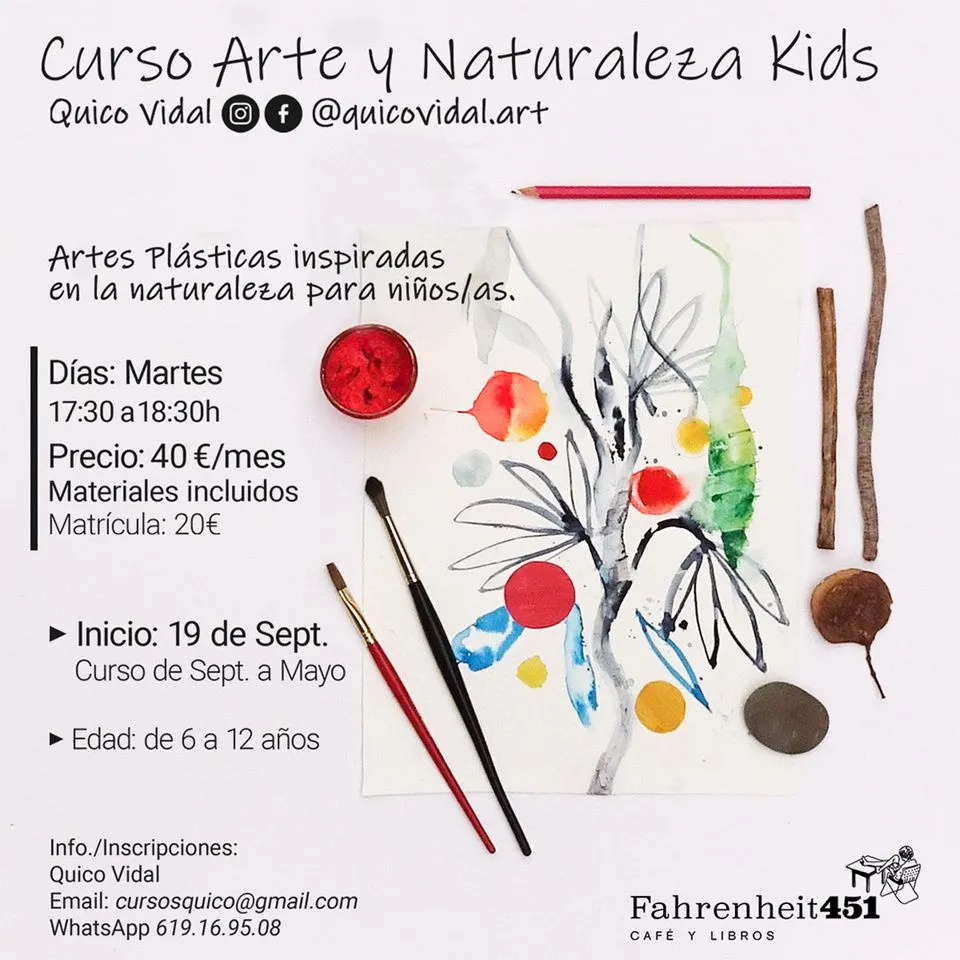 Curso Arte y Naturaleza Kids *De 6 a 12 años* (Todos los martes de 17:30-18:30)