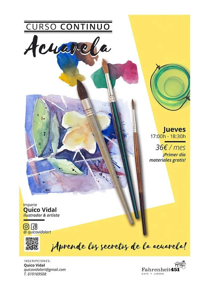 Curso continuo de Acuarela -con Quico Vidal-
