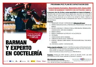 Curso de Barman y experto en Coctelería