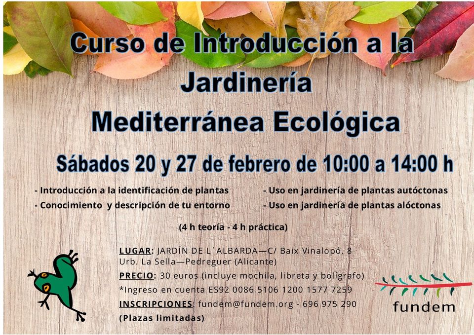 Curso de introducción a la jardinería mediterránea ecológica