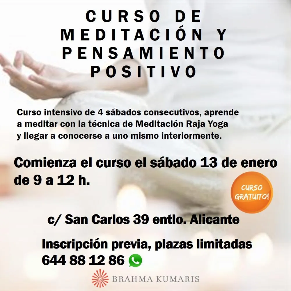 Curso de meditación y pensamiento positivo