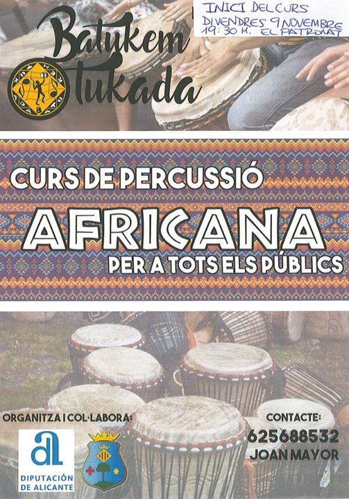 Curso de Percusión Africana en Alfafara