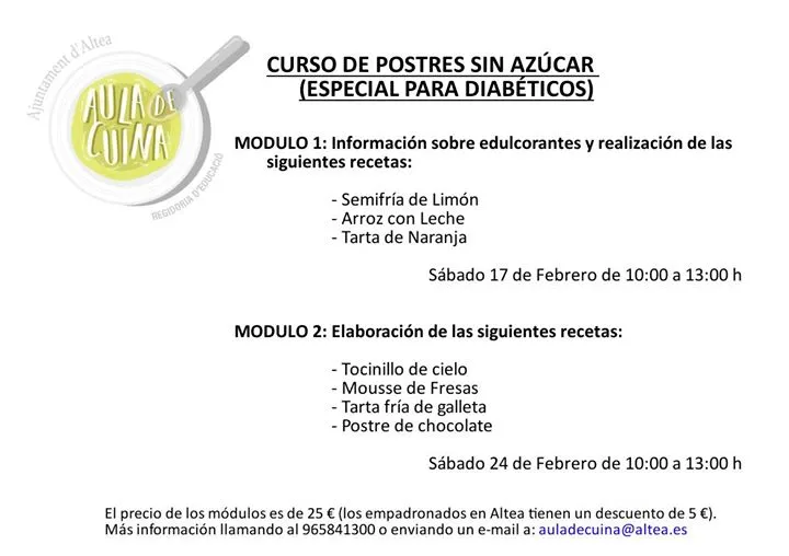 Curso de Postres sin azúcar: M2: 4 recetas