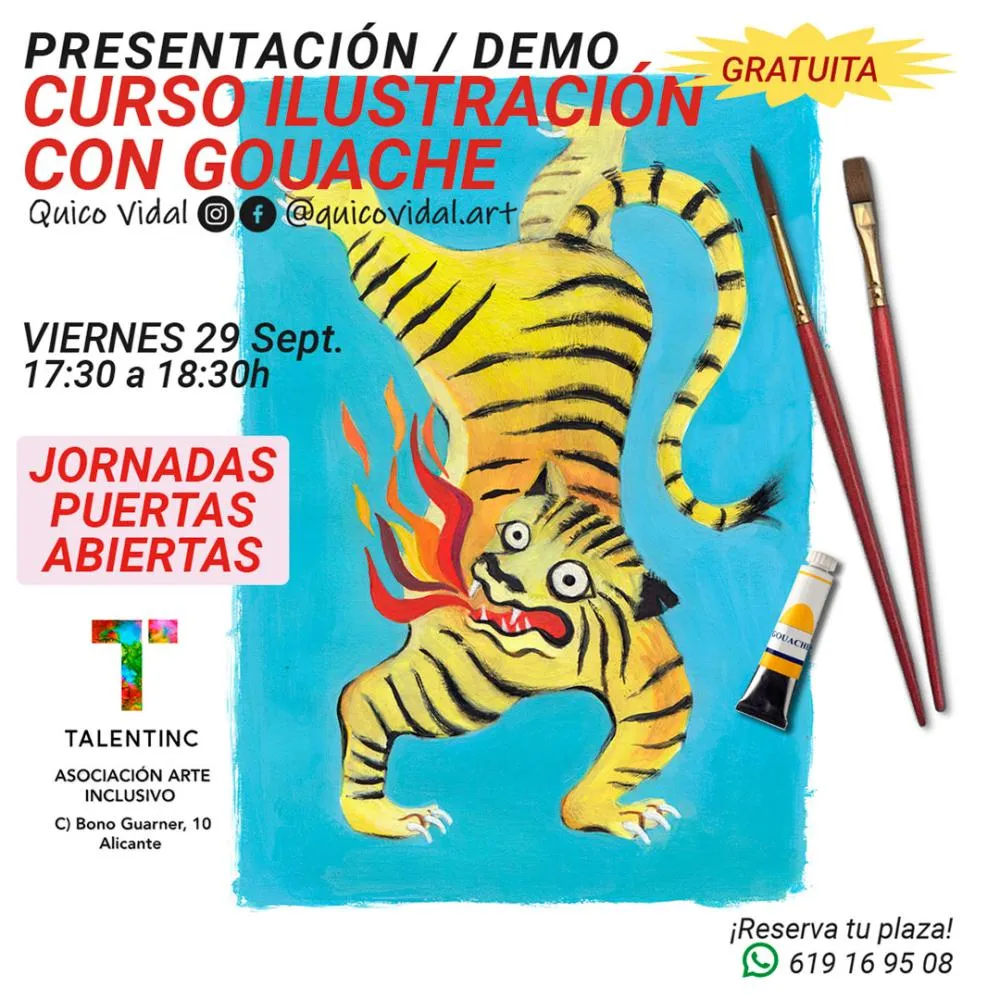 Curso Ilustración con Gouache