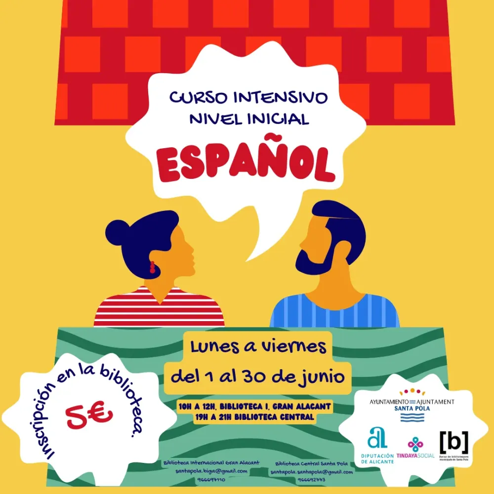 Curso intensivo Junio Español en Santa Pola