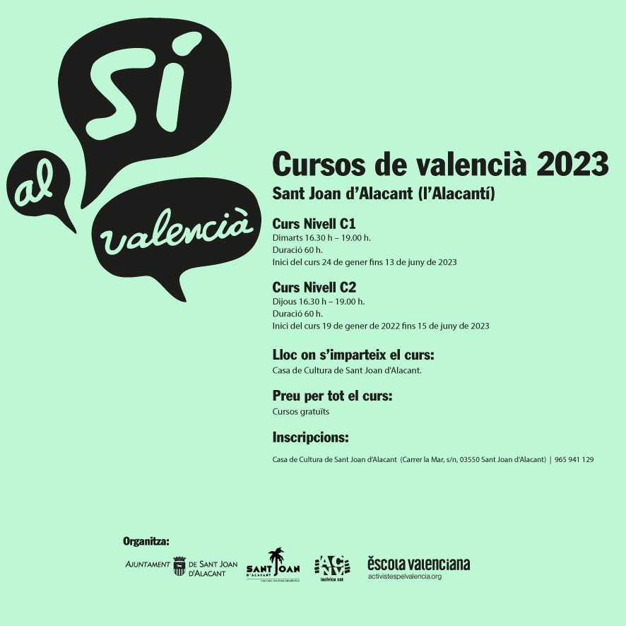 Cursos de Valenciano 2023