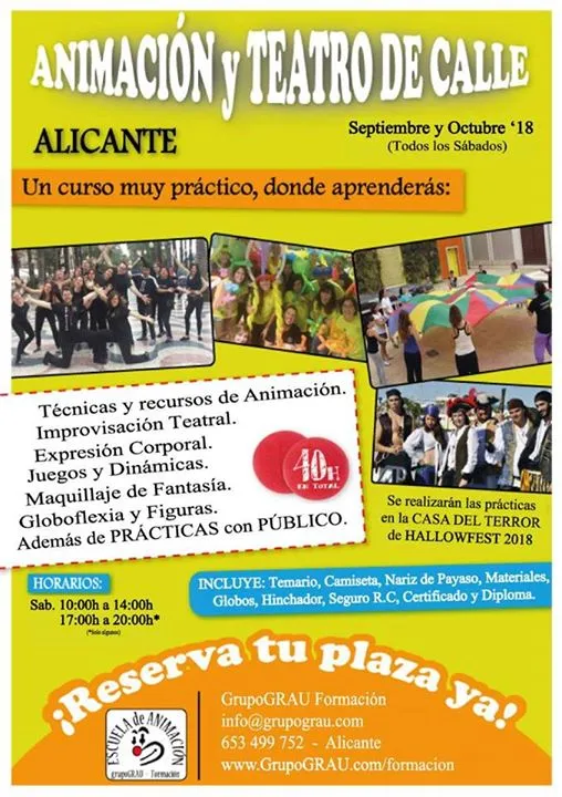 Curso: Animación y Teatro de Calle 2018