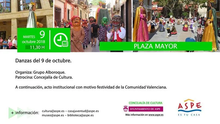 Danzas 9 de octubre en Aspe