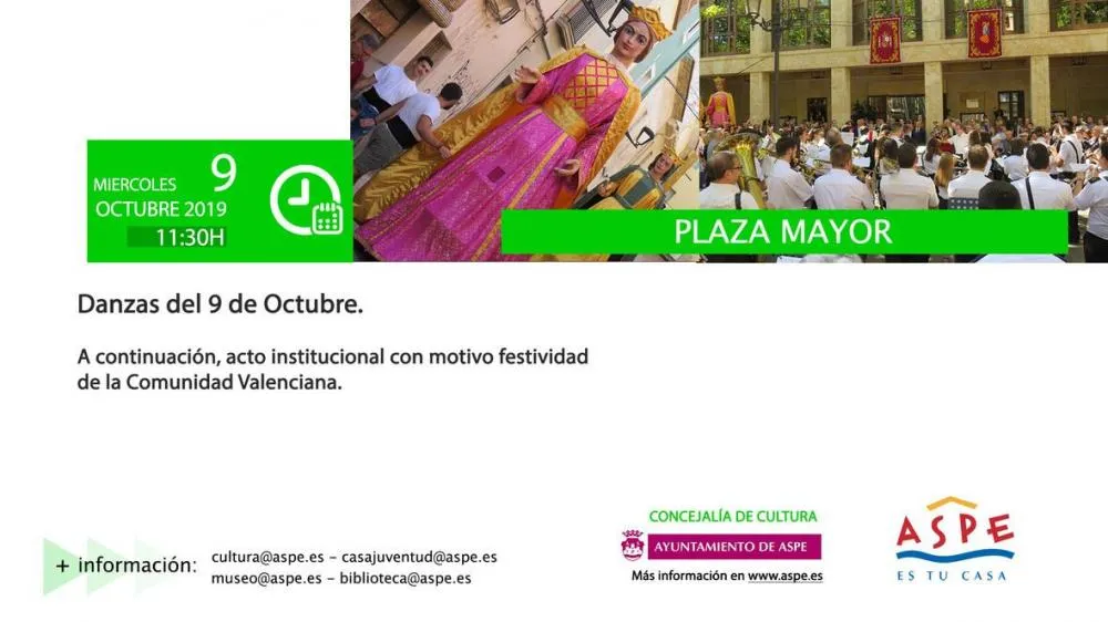 Danzas del 9 de Octubre en Aspe